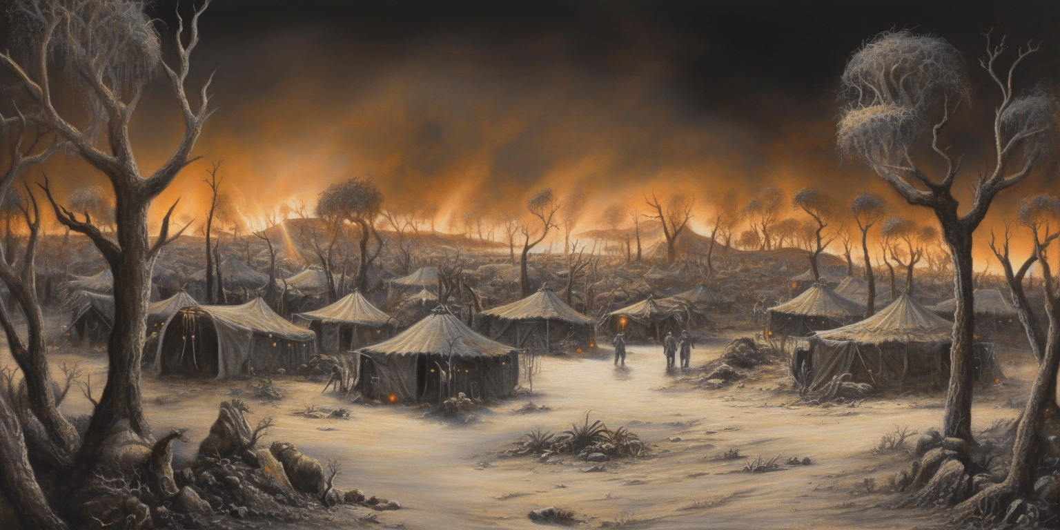 Cavagar village in the Black Desert